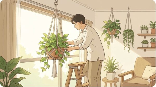 おしゃれなハンギングでの飾り方