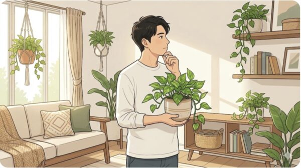 空間を彩るポトスのおしゃれな飾り方