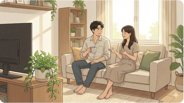 リビングや玄関での風水的な配置