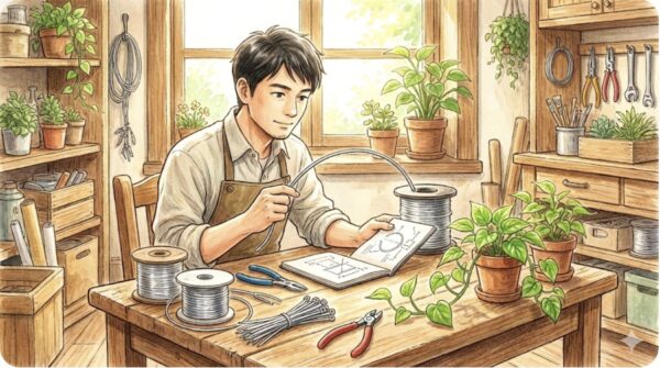 ポトスのバルーン仕立ての作り方と100均材料