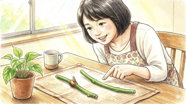 節がない茎は絶対に発根しない