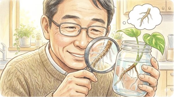 白い根毛はカビではないので注意