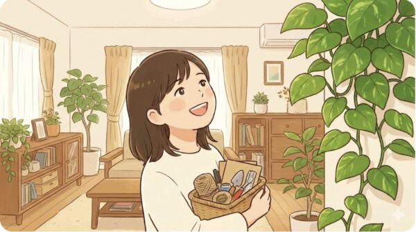 ポトスを上に伸ばすと巨大化する？100均支柱や賃貸での壁固定術