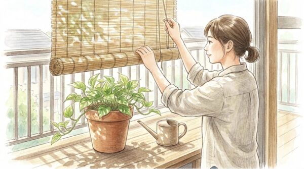 直射日光を避けた半日陰での管理