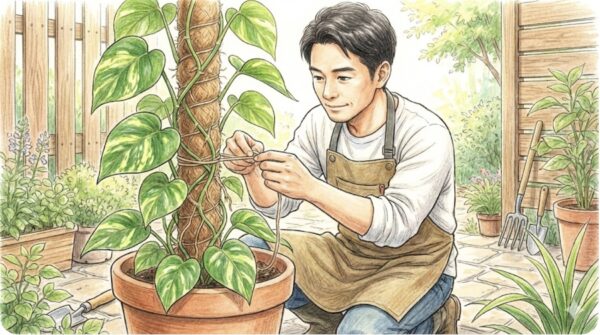 葉を巨大化させる支柱の使い方