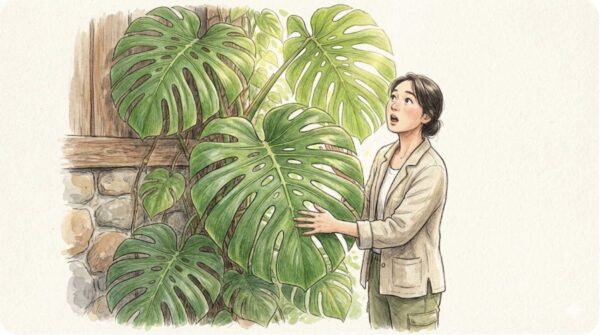 巨大化してモンステラのような怖い姿へ