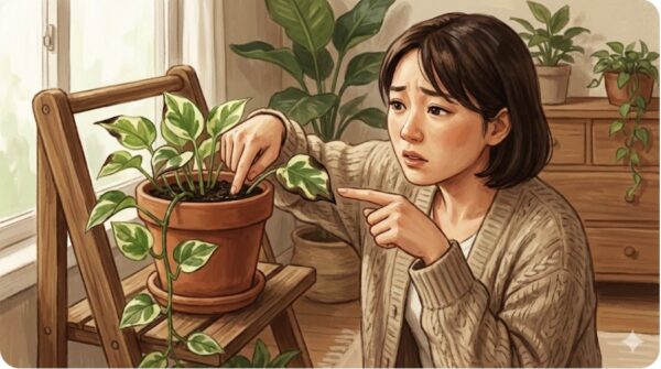 葉が茶色や黒に変色して枯れる理由