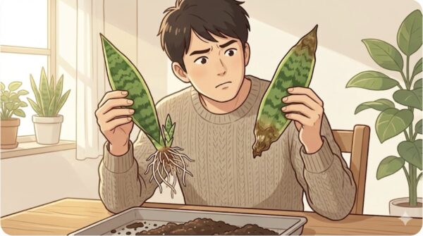 葉の上下逆挿しは発根せず腐る