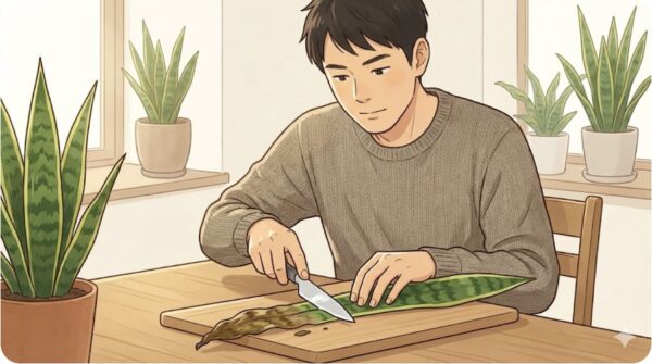 腐りかけた葉を復活させる切り戻し