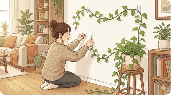 賃貸でも安心な壁への這わせ方