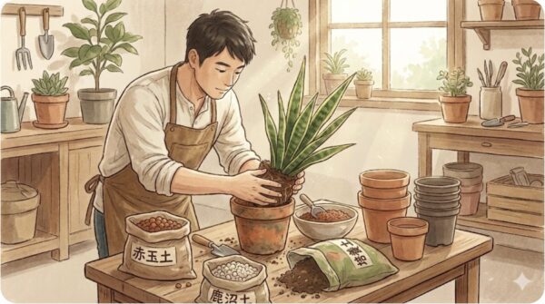 目的別サンスベリアの土の配合と植え替え