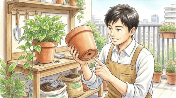 根腐れを防ぐ深さと底穴の役割