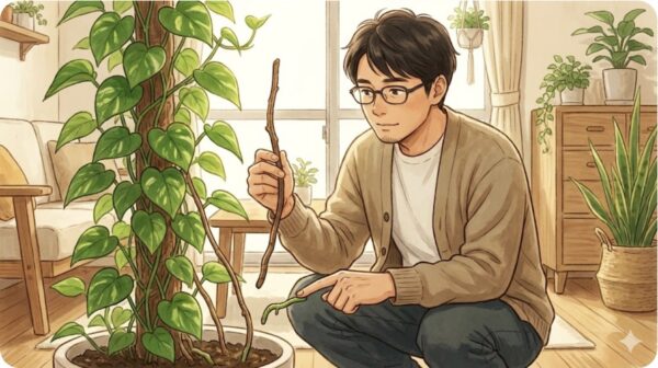 ポトスの気根を切るか残すかの判断