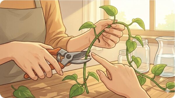 正しい切る場所は節の下が鉄則