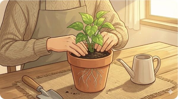 土への植え替えのタイミングと手順