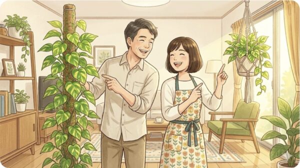 ハンギングや支柱を使ったおしゃれな飾り方